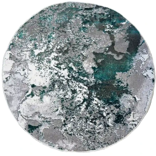 Dywan okrągły nowoczesny Dywilan Stylish 16/8780 l.grey/green
