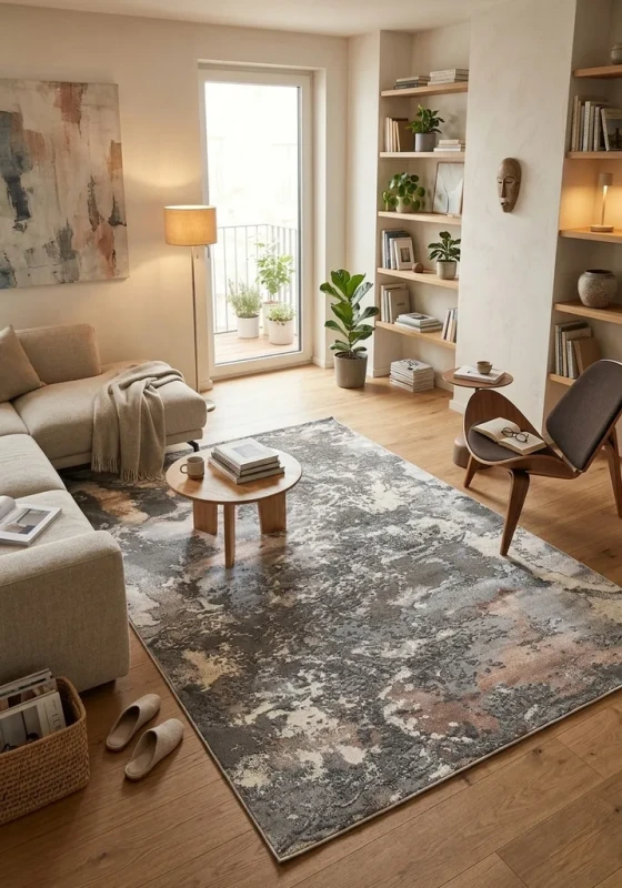 Dywan nowoczesny Dywilan Stylish 16/8780 l.grey/rose aranżacja