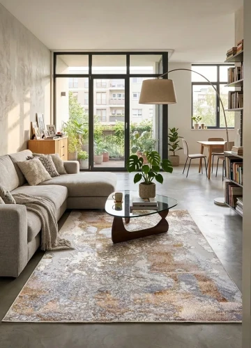 Dywan nowoczesny Dywilan Stylish 16/8780 n.beige/gold aranżacja