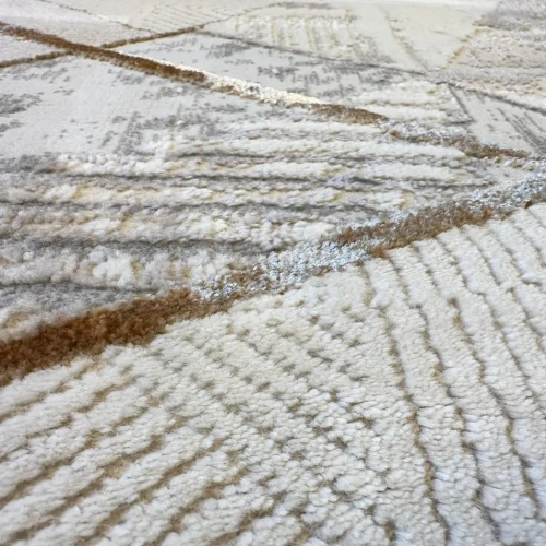 Dywan nowoczesny Dywilan Stylish 21/HE023 gold/beige runo