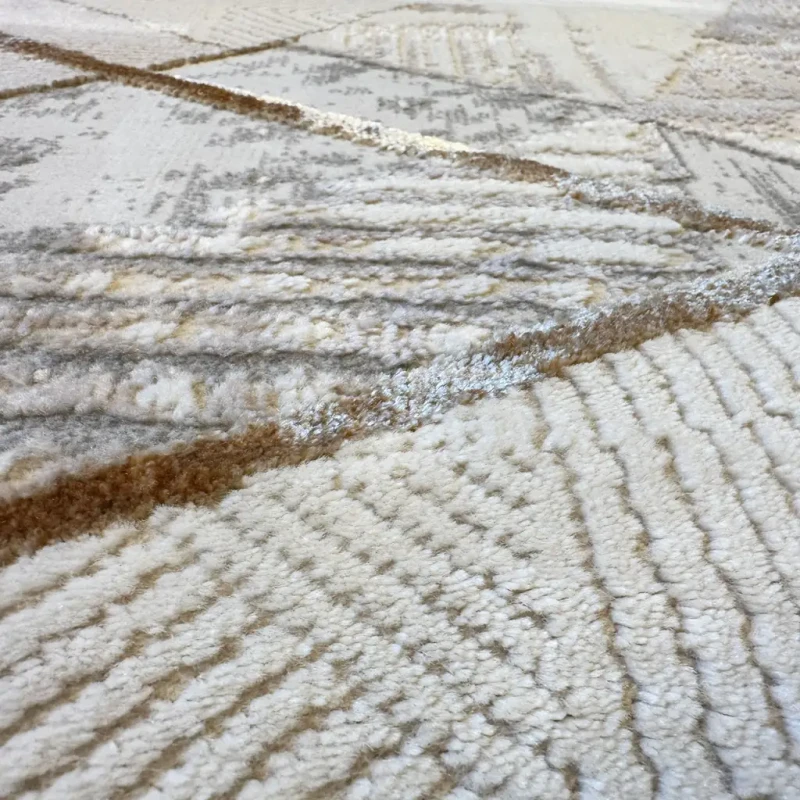 Dywan nowoczesny Dywilan Stylish 21/HE023 gold/beige runo