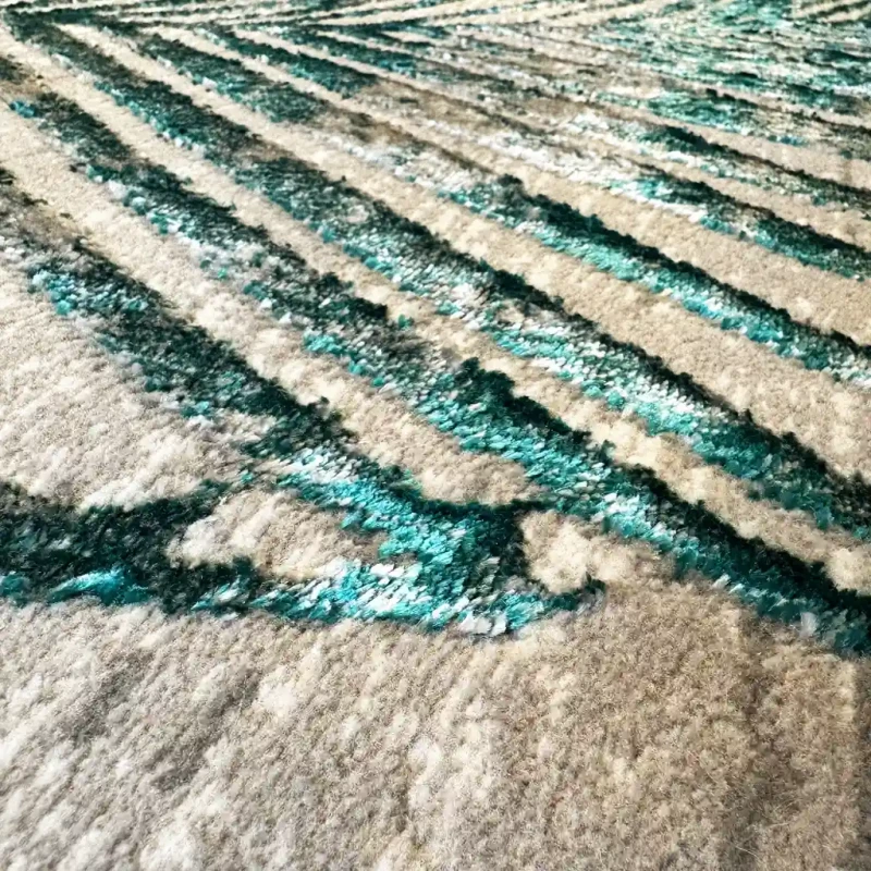 Dywilan Stylish 22/HE056 szaro-zielony runo