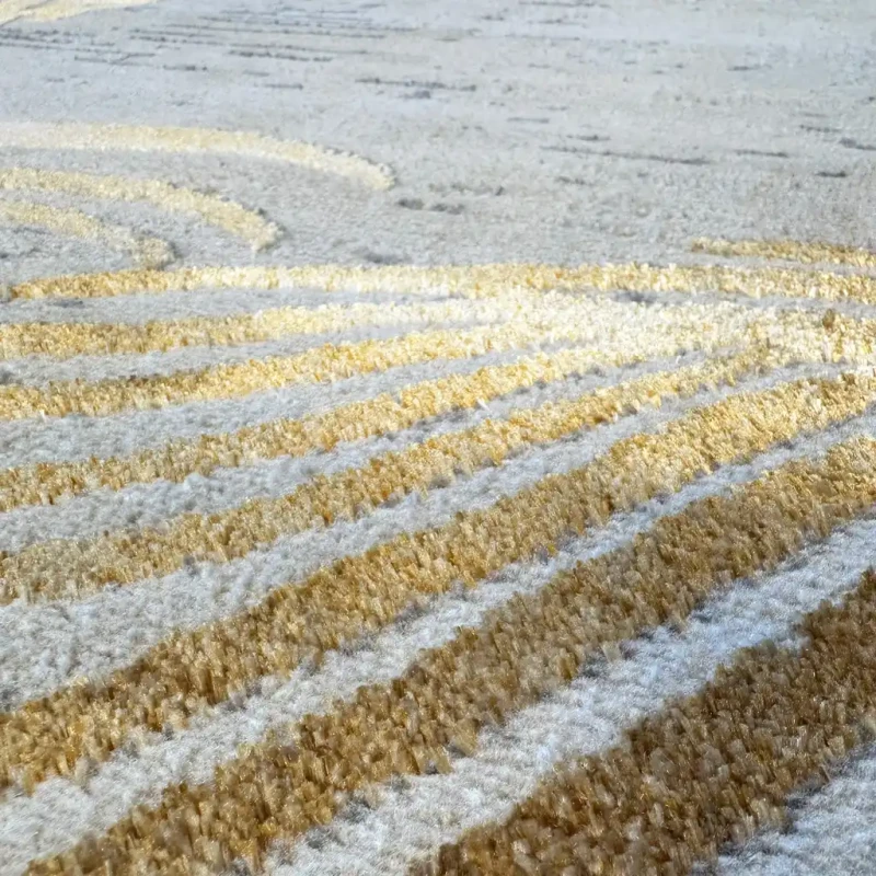 Dywan nowoczesny Dywilan Stylish 22/HE056 beżowo-złoty runo