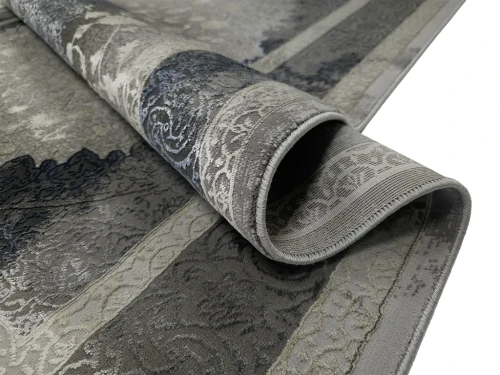 Dywan klasyczny Deluxe 9091 niebieski - brzeg