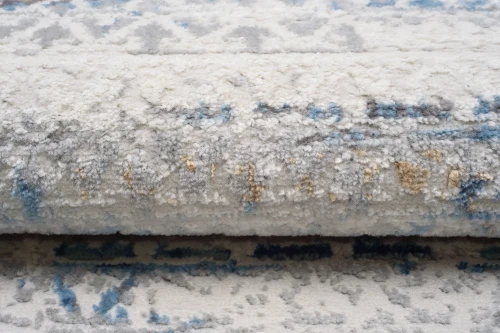 Chodnik Portland G494B biało-niebieski - runo 3d