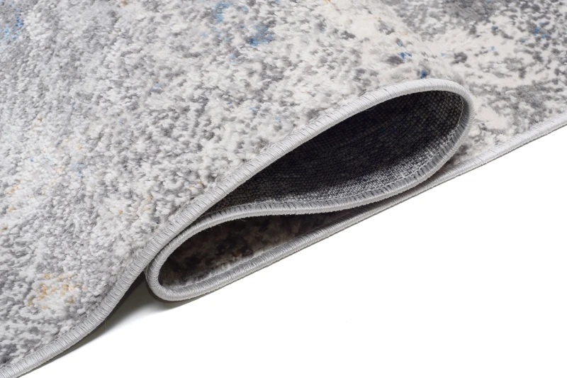 Chodnik nowoczesny Portland G500B szaro-beżowo-niebieski - brzeg