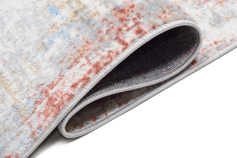 Chodnik nowoczesny Portland G512C szaro-kremowo-pomarańczowy - brzeg