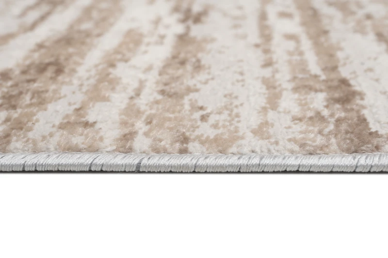 Chodnik nowoczesny Portland D158E kremowo-brązowy - brzeg