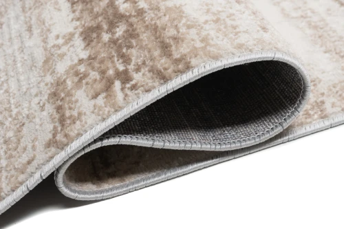 Chodnik nowoczesny Portland D158E kremowo-brązowy - bok