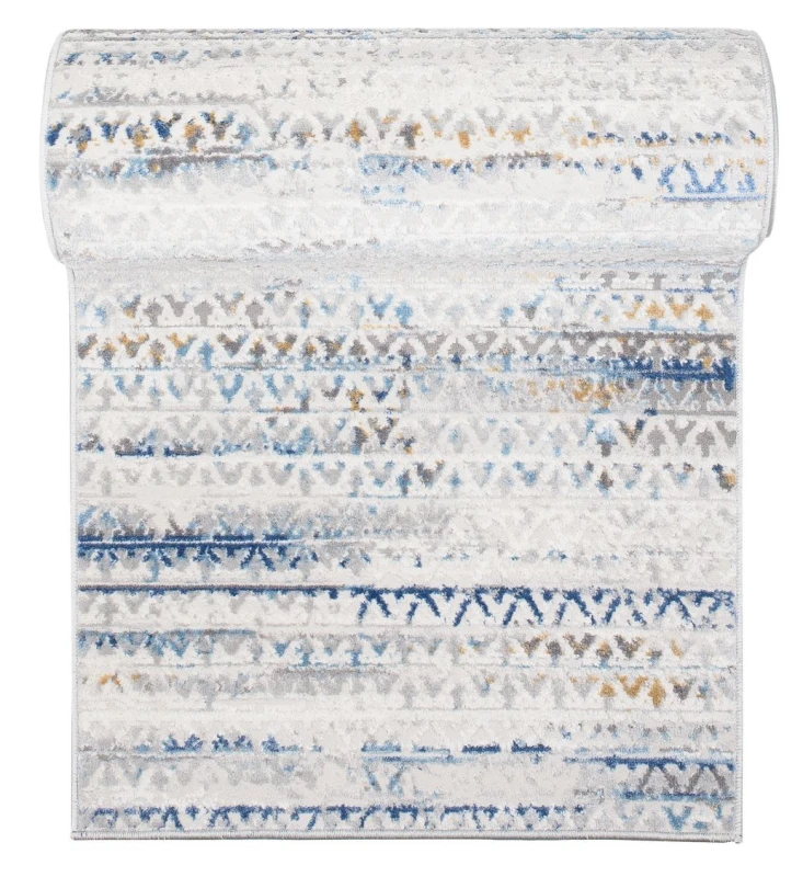 Chodnik Portland G494B biało-niebieski w rolce