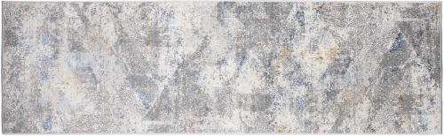 Chodnik nowoczesny Portland G500B szaro-beżowo-niebieski w poziomie