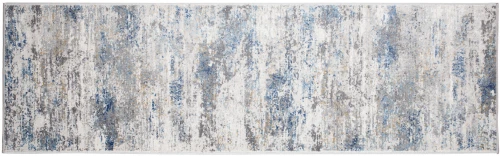 Chodnik nowoczesny Portland G509B szaro-kremowo-niebieski w poziomie