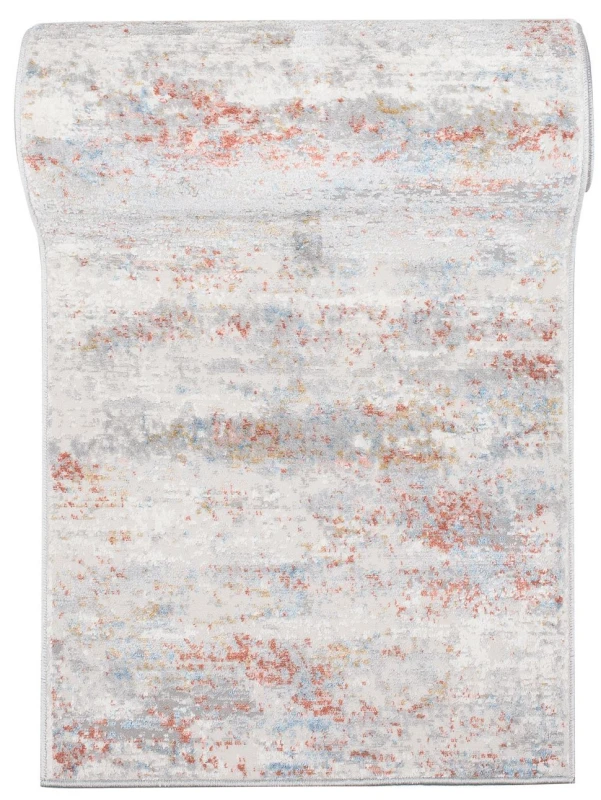 Chodnik nowoczesny Portland G509C szaro-kremowo-pomarańczowy w rolce