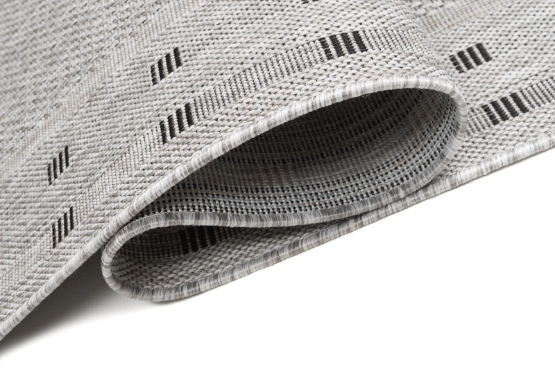 Chodnik płaskotkany geometria Melissa MAA KE63A szary - brzeg