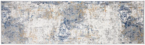 Chodnik nowoczesny Portland G512B beżowo-kremowo-niebieski w poziomie