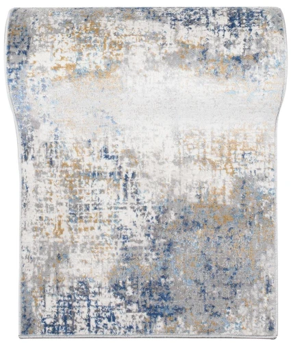 Chodnik nowoczesny Portland G512B beżowo-kremowo-niebieski w rolce