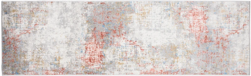 Chodnik nowoczesny Portland G512C szaro-kremowo-pomarańczowy w poziomie