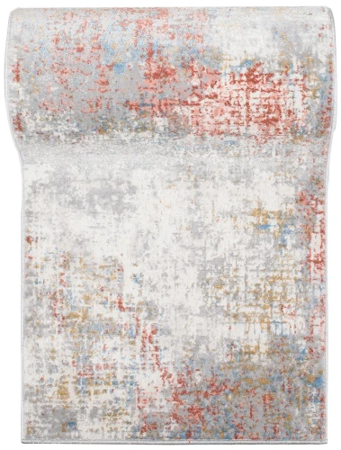 Chodnik nowoczesny Portland G512C szaro-kremowo-pomarańczowy w rolce