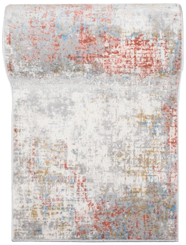 Chodnik nowoczesny Portland G512C szaro-kremowo-pomarańczowy w rolce