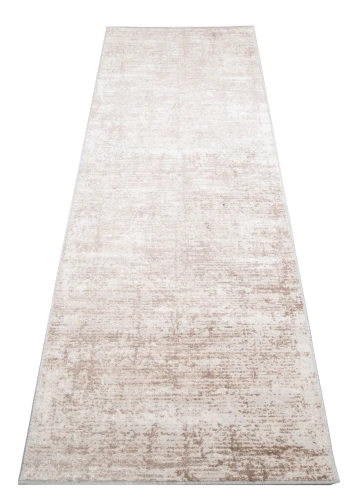 Chodnik nowoczesny Portland D177E kremowo-beżowy - rzut ukośny