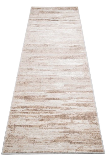 Chodnik nowoczesny Portland D158E kremowo-brązowy - rzut ukośny