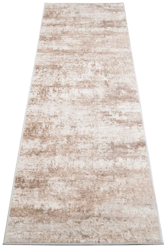 Chodnik nowoczesny Portland D163E kremowo-beżowy - rzut ukośny