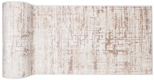 Chodnik nowoczesny Portland D175E kremowo-brązowy w rolce