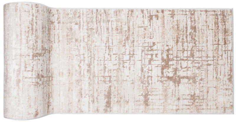 Chodnik nowoczesny Portland D175E kremowo-brązowy w rolce