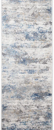 Chodnik nowoczesny Portland G509B szaro-kremowo-niebieski w pionie