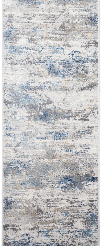 Chodnik nowoczesny Portland G509B szaro-kremowo-niebieski w pionie