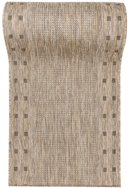 Chodnik płaskotkany geometria  Melissa MAA KE63A brązowy