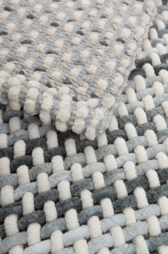 Dywanik łazienkowy Belweder melanż szaro-biały - spód