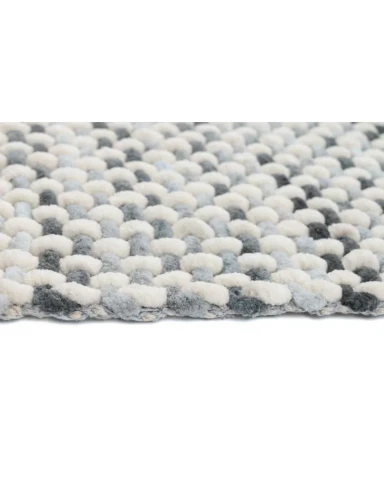 Dywanik łazienkowy Belweder melanż szaro-biały - brzeg