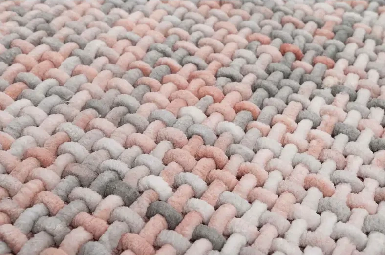 Dywanik łazienkowy Belweder melanż różowo-szary - runo