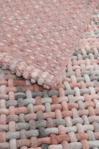 Dywanik łazienkowy Belweder melanż różowo-szary - spód