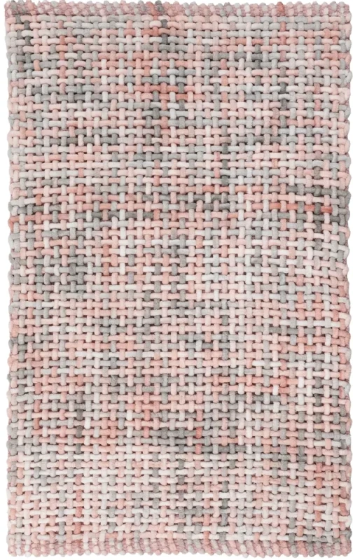 Dywanik łazienkowy Belweder melanż różowo-szary