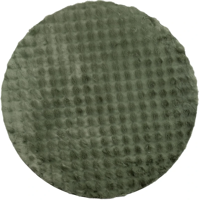 Dywan okrągły pluszowy Rabbit Bubble zielony