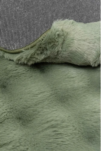 Dywan okrągły pluszowy Rabbit Bubble zielony - runo