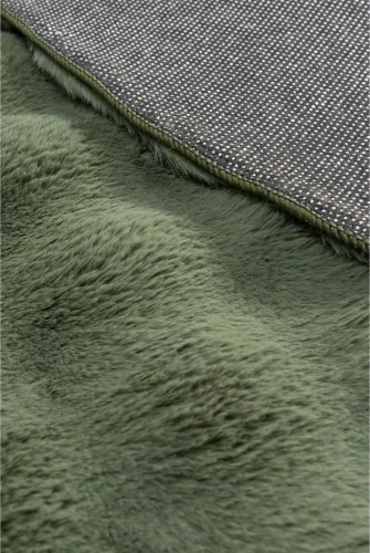 Dywan okrągły pluszowy Rabbit Bubble zielony - spód