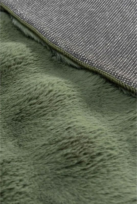 Dywan okrągły pluszowy Rabbit Bubble zielony - spód