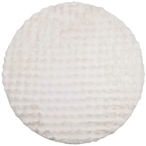 Dywan okrągły pluszowy Rabbit Bubble krem