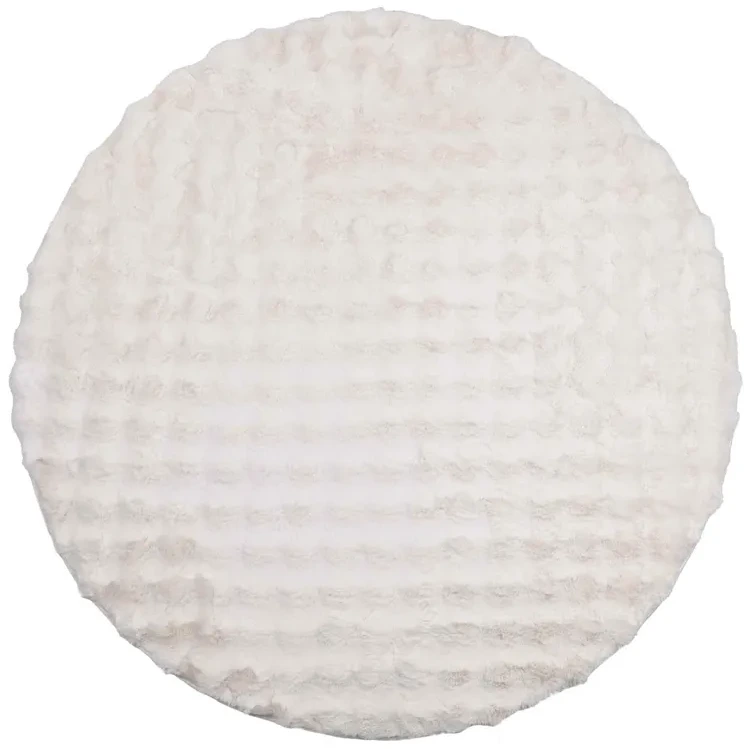 Dywan okrągły pluszowy Rabbit Bubble krem