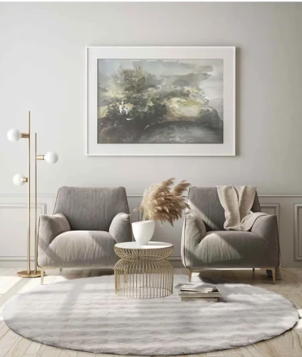 Dywan okrągły pluszowy Rabbit Bubble krem do salonu