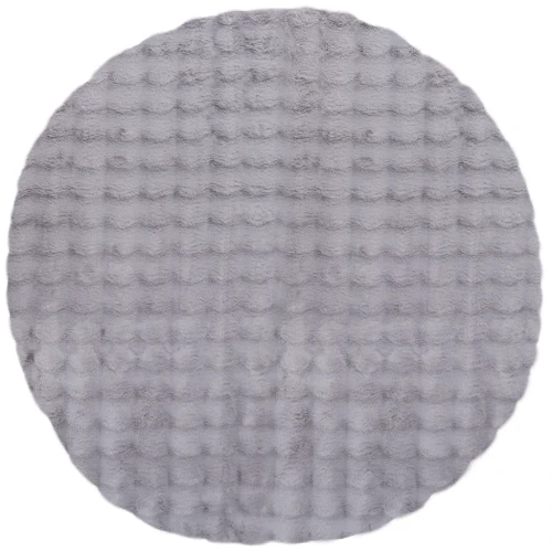 Dywan okrągły pluszowy Rabbit Bubble szary