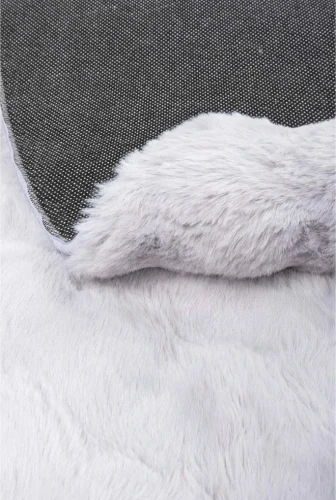 Dywan okrągły pluszowy Rabbit Bubble szary - runo