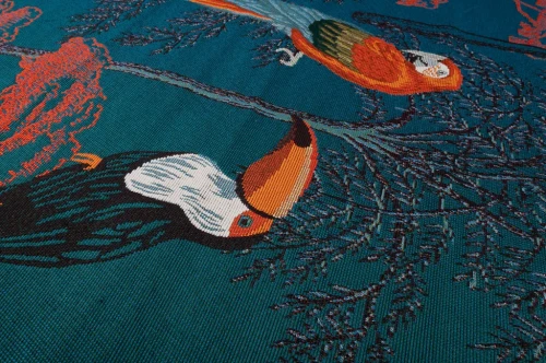 Dywan zewnętrzny Jungle papugi wielokolorowy - wzór