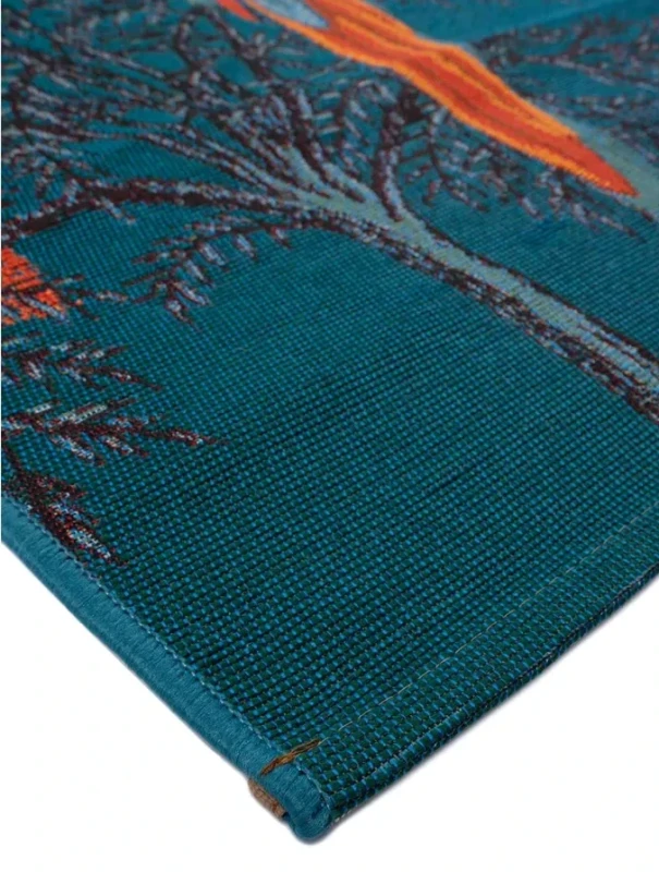 Dywan zewnętrzny Jungle papugi wielokolorowy - róg