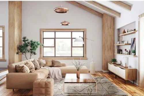 Dywan nowoczesny Creation gałęzie beż do salonu