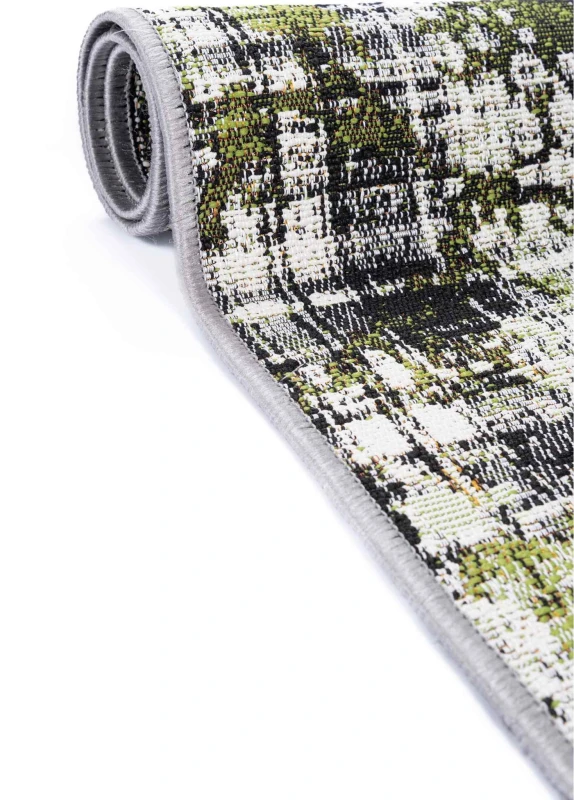 Dywan zewnętrzny Dara Przecierka w kolorze zielonym - bok