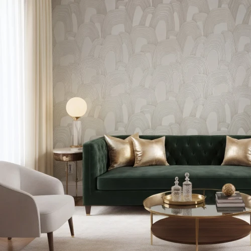 Beżowa tapeta nowoczesna do salonu 36428 Marburg Whisper.webp